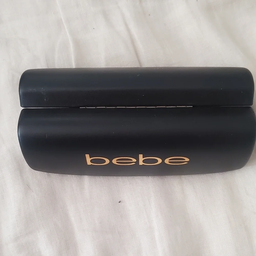 💚5/$25 bebe Black & Gold Signature Logo Sunglasses Eyeglasses Case